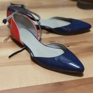 Boden color block flats with strap